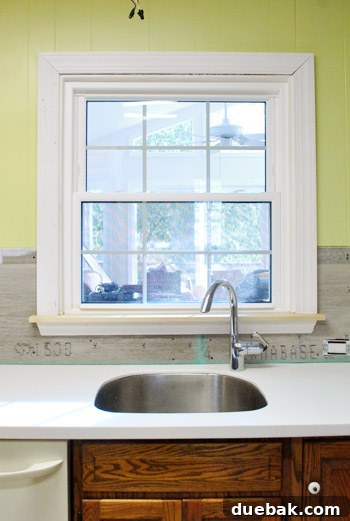 Window with new trim casings