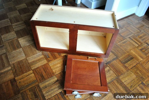 Building a base and toekick for the play kitchen cabinet