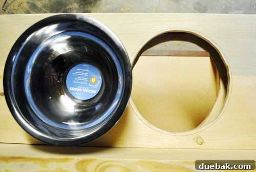 Metal bowl installed as a play kitchen sink
