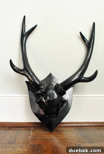 Completing Your Home's Loose Ends 2 Elegant white faux deer head wall decor in a modern kitchen