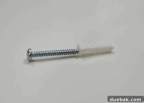 Completing Your Home's Loose Ends 10 Detailed view of a wall anchor being screwed into the wall