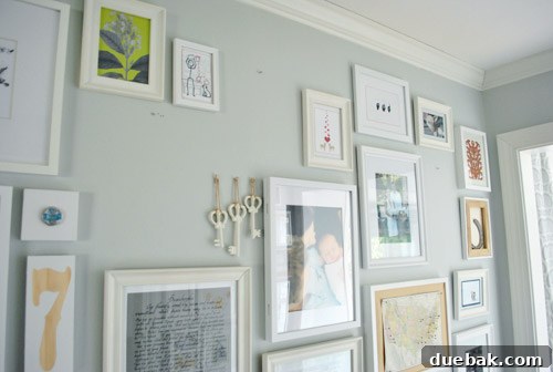 Interior view of a living space filled with various projects and supplies.