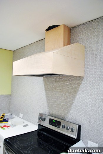 Build a Custom Wood Range Hood 24 Completed Raw Structure of Hood Cover