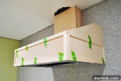 Build a Custom Wood Range Hood 26 First Row of Trim Installed