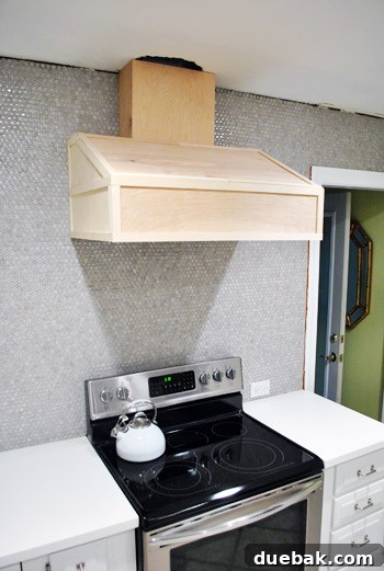 Build a Custom Wood Range Hood 31 Finished Hood Cover, Side View