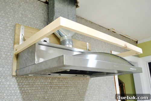 Build a Custom Wood Range Hood 9 Range Hood Venting with Duct Tape