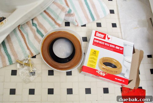 Rock-Solid Toilet: Easy DIY Fix 16 New Oatey wax ring for toilet removed from box