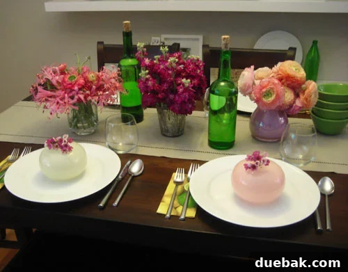 placesettingtablesettingtutorialhowto5 Floral Table Setting Ideas