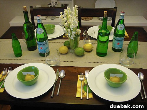 placesettingtutorialhowto1 Citrus Themed Table Setting