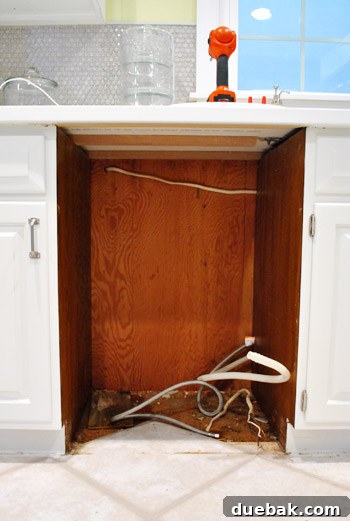 Empty dishwasher space