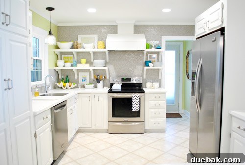 Kitchen view with new dishwasher