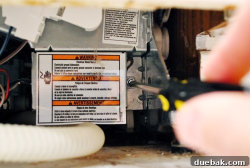 Electrical box on old dishwasher