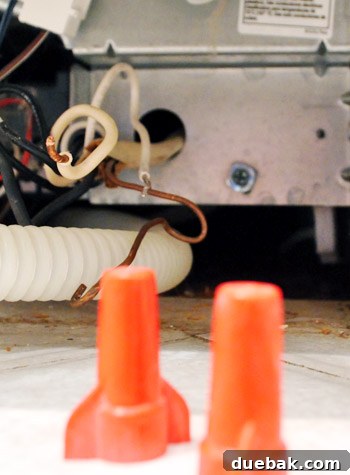 Wiring connections inside the electrical box