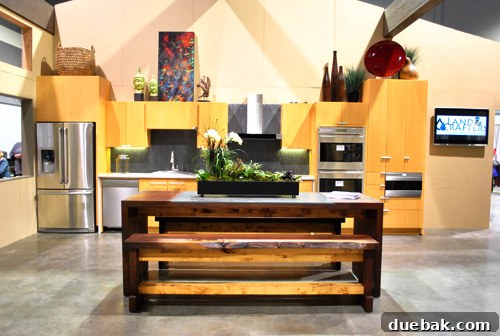 Universally designed kitchen with handmade dining table by local artisans in the Smart Home