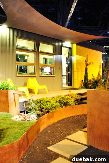 Modern Ideabox prefab home interior, furnished by Ikea, at the Portland Home & Garden Show