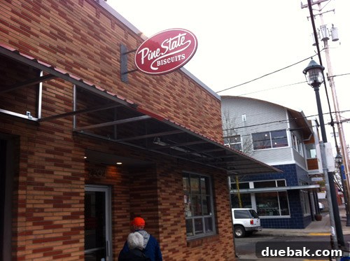 Exterior of Pine State Biscuits, a popular Portland breakfast spot