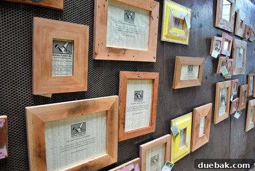 Picture frames made from scrap wood at The ReBuilding Center