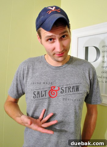 Author enjoying Salt & Straw ice cream, showing a cup of ice cream