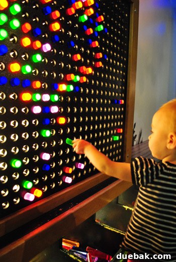 Giant Lite-Brite display at the Portland Children's Museum