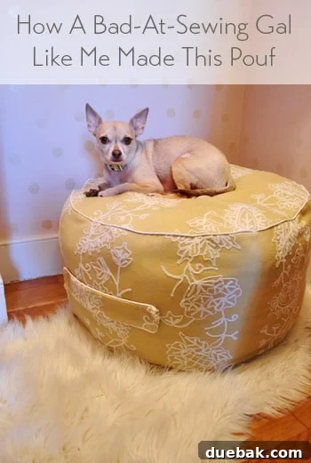 How to make a fabric pouf ottoman - Project Inspiration