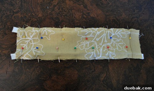 Pinning and stitching handle pieces