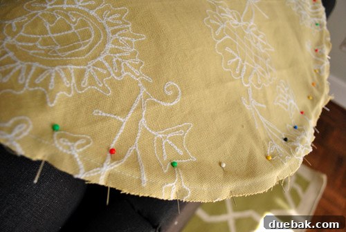 Stitching circle to side panel