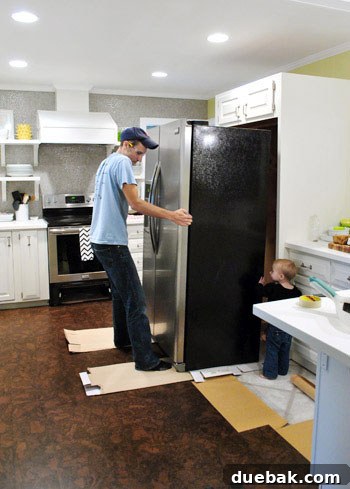 Protecting floor while moving appliances