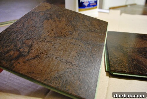 Scratched cork sample after incorrect sanding