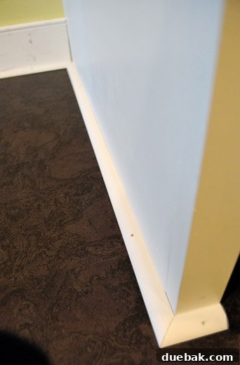 Gap covered by newly installed shoe molding