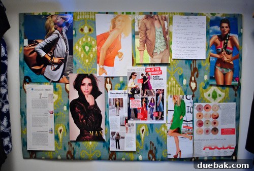 Fashion Inspirations on Bulletin Board