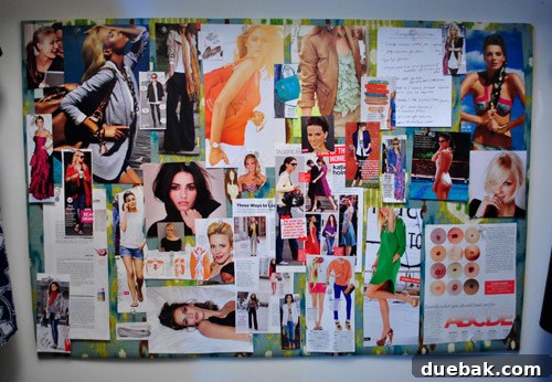 Full Bulletin Board with Many Pins