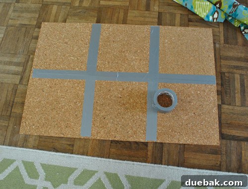 Taping Cork Squares Together