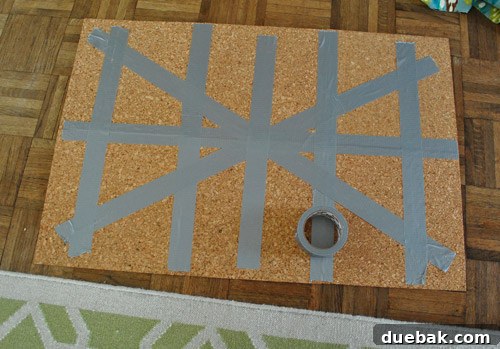 Reinforcing Cork Board with Duct Tape