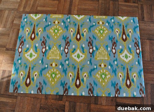 Finished Fabric Covered Bulletin Board Front