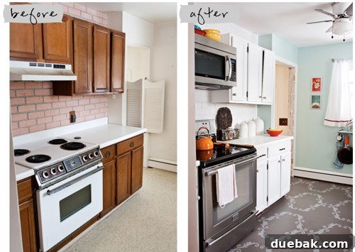 Before and After Kitchen Remodel Budget Friendly