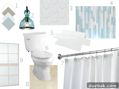 Bathroom mood board for renovation