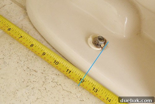 Measuring the rough-in distance for toilet