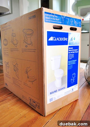 New Glacier Bay toilet in its box