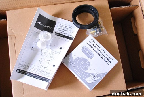 New toilet with wax ring