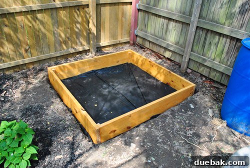 Empty sandbox frame ready for finishing
