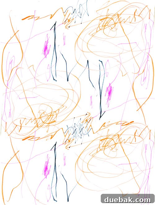 Photoshop screenshot showing three instances of Clara's drawing tiled vertically, with two rotated 180 degrees.