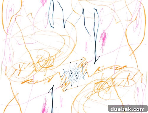 The final cropped pattern, without colored boxes, showcasing the abstract design of orange, navy, and pink elements.