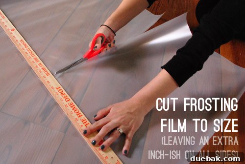 Step 2: Measuring the window pane for the frosting film