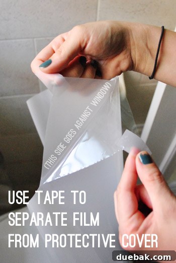 Step 3: Cutting the frosting film to size