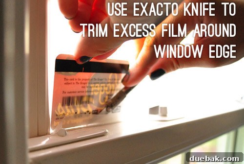 Step 7: Trimming the edges of the film for a perfect fit