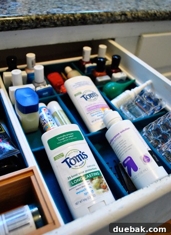 Clutter-Free Bathroom Drawers 7 Another perspective of the newly organized bathroom drawer