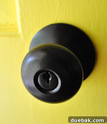 Front door hardware in oil-rubbed bronze, showing pristine condition and classic elegance