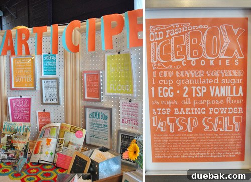 Richmond Craft Fair: Spring Fling 3 Articipe's custom recipe artwork, turning recipes into art