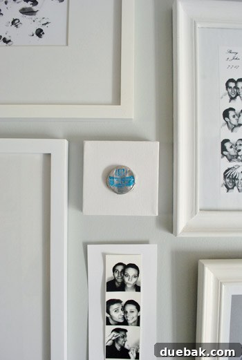 Milk bottle cap displayed on a gallery wall