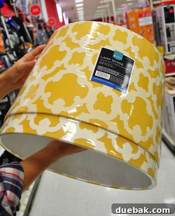 Patterned lamp shades in a vibrant color, offering an easy way to update a room's decor.